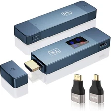 Wireless HDMI Transmitter and Receiver, Plug and Play Portable 2.4G/5G Wireless