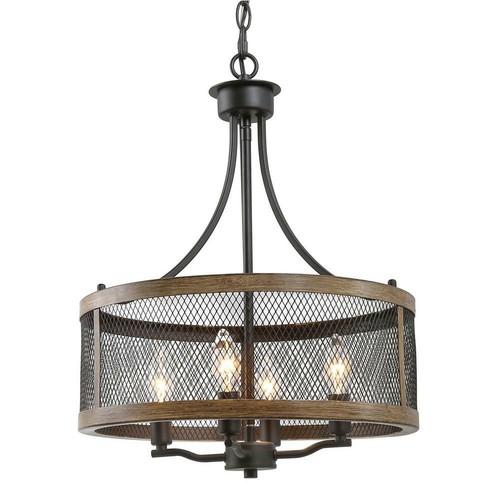 LNC Eniso 16 in. 4-Light Iron Drum 