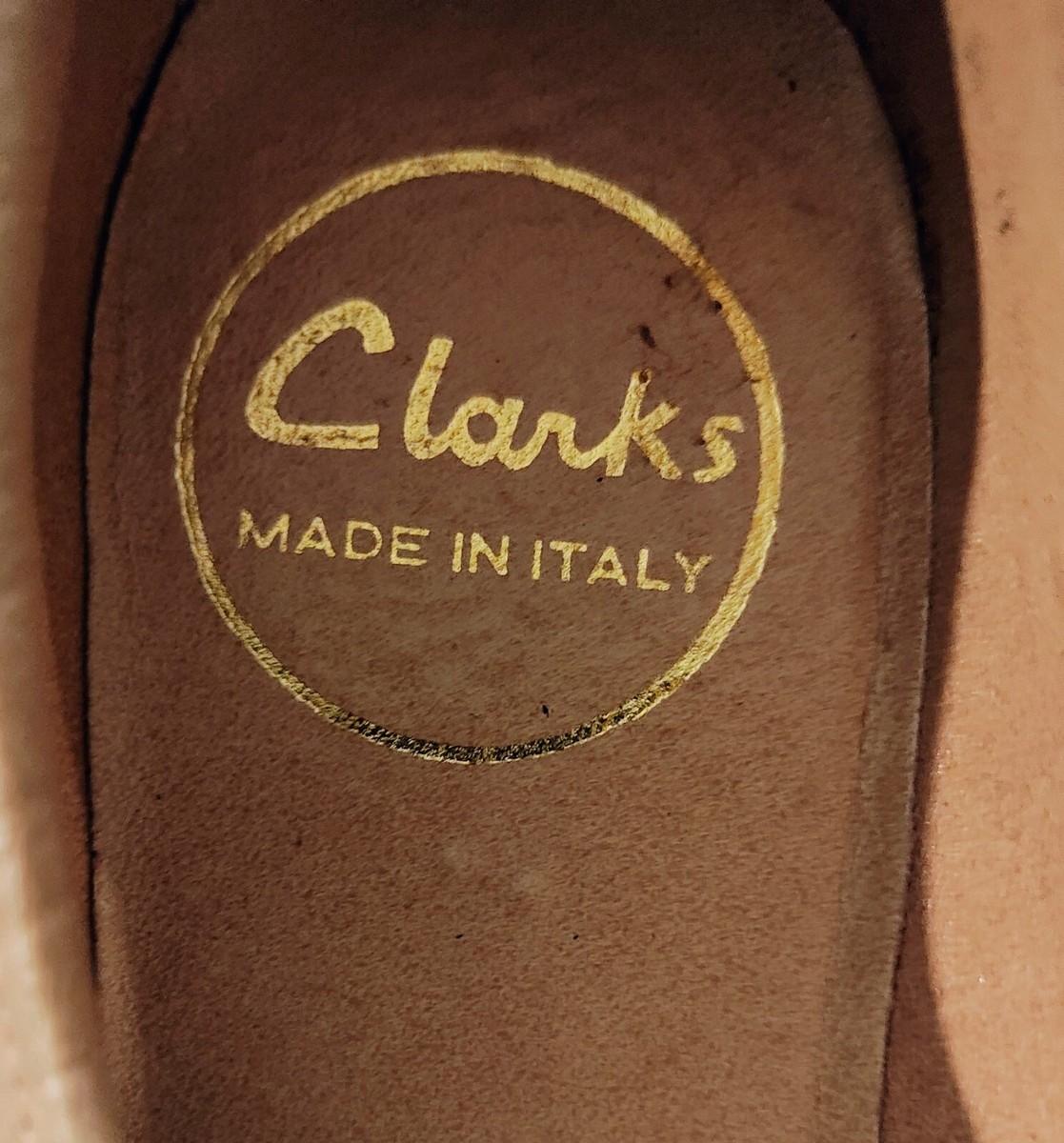 Vintage Clarks Original Wallabee Natural Tan Leather Italy Women's