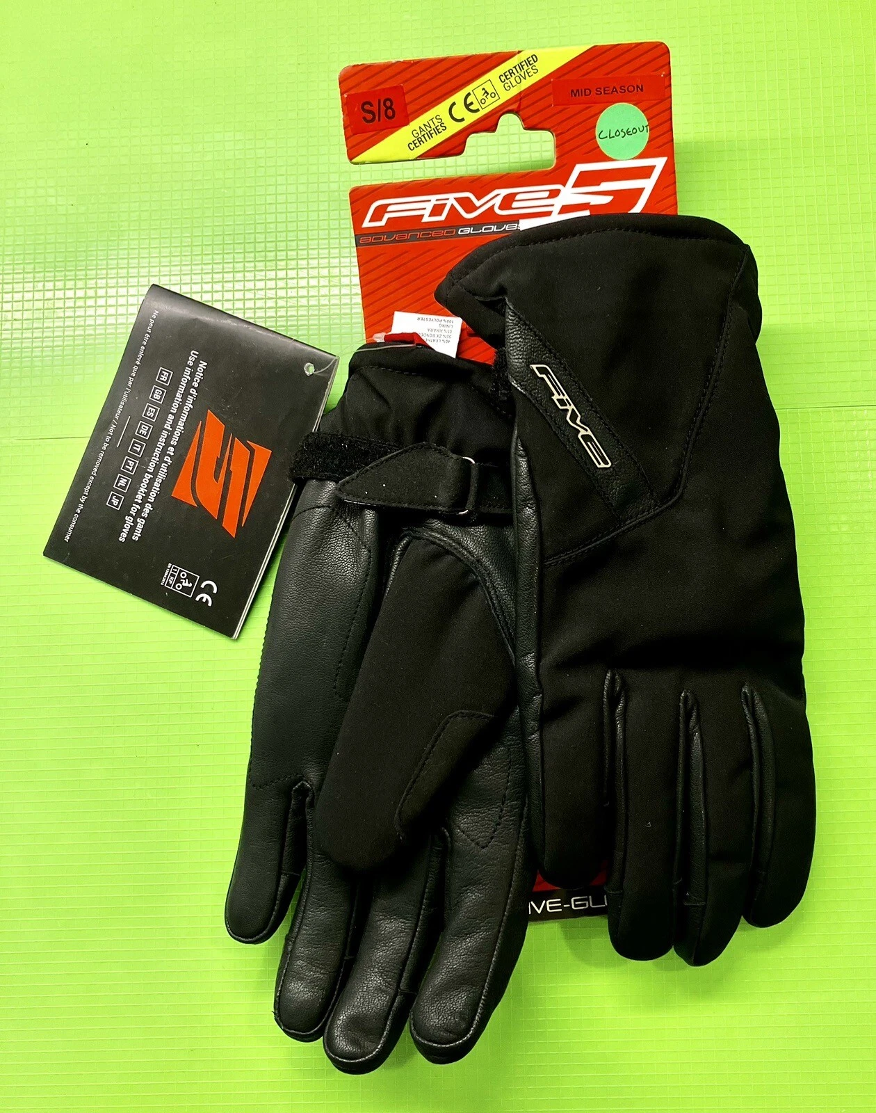 New! Five Milano Waterproof Adult Street Gloves Size Small CLOSEOUT!!!