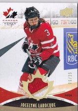 16-17 Team Canada Women Jocelyne Larocque /25 Patch GOLD SPECTRUM UD 2016
