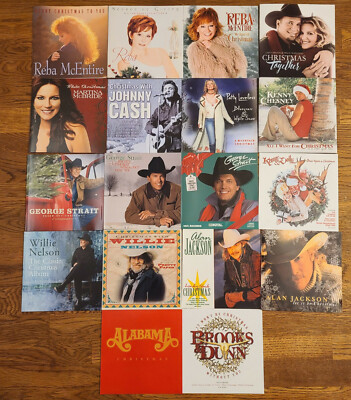 Lot of 18 Country Christmas Music - Reba/George Strait/Willie Nelson etc