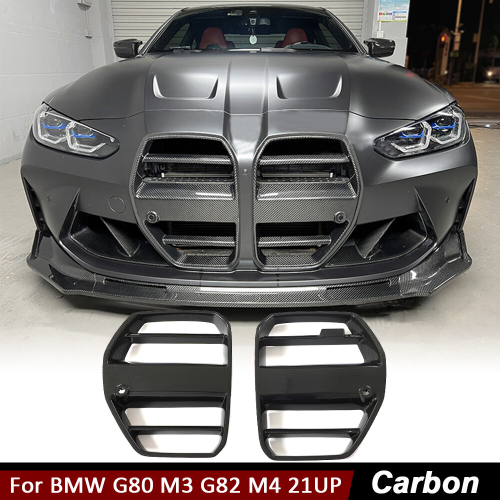 For BMW M3 G80 M4 G82 G83 2021UP DRY CARBON FIBER Front Kidney Nose Grille Grill