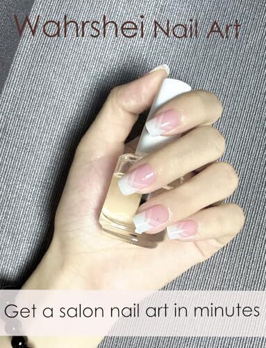 Semi Cured Gel Nail Strips, 20pcs French Gradient Gel Nail Stickers Work with 