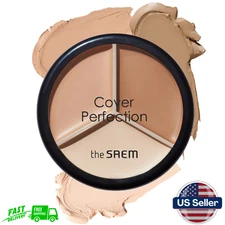 THE SAEM Cover Perfection Triple Pot Concealer – 3 Color Concealer 4 types
