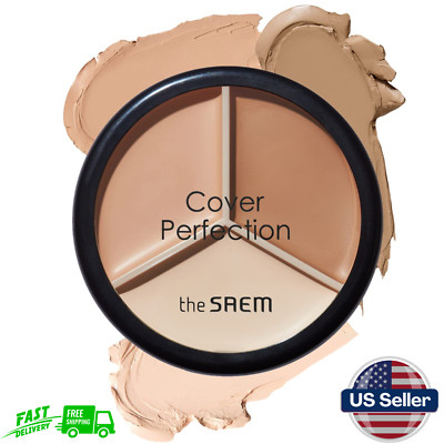THE SAEM Cover Perfection Triple Pot Concealer   3 Color Concealer 4 types