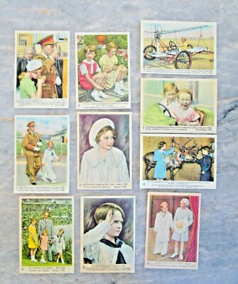 Antique Cote d'Or Chocolate 1930's Lot of 10 Belgium Royal Children Cards 