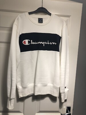 Crew Neck Champion Jumper Jd Vintage CHAMPION JD Sports White