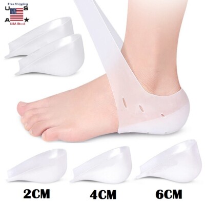 Concealed Footbed Enhancers Invisible Height Increase Silicone Insoles Pads US
