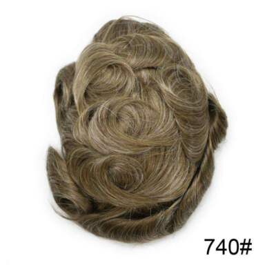 Mens Toupee Hairpiece Full SWISS LACE Basement Wig Human Hair Replacement System