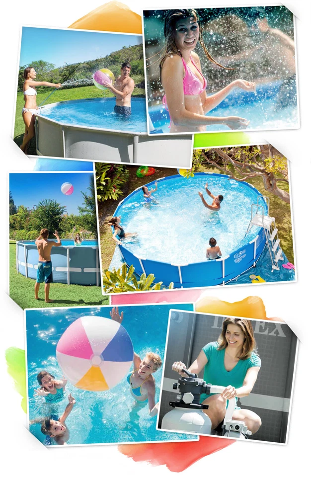 INTEX 3 in 1 Quick Up Pool Easy Set Gartenpool Schwimmbecken 244x61 cm mit Pumpe - Bild 2 von 4