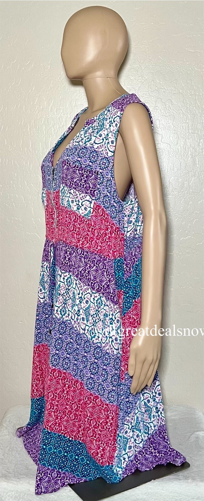 Torrid Multicolor Boho Mini Texture Sleeveless Dr… - image 3
