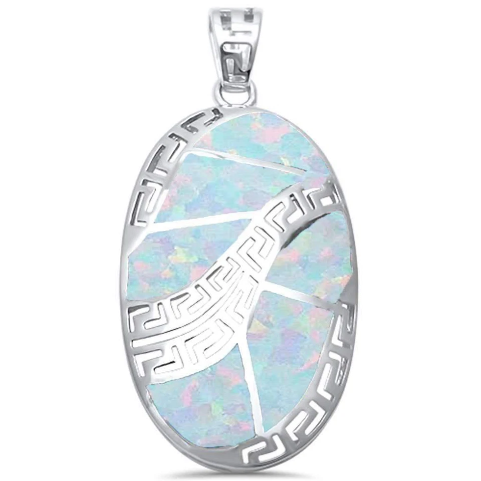Кулон из стерлингового серебра 925 пробы с белым опалом овальный - Изображение 2 из 2
