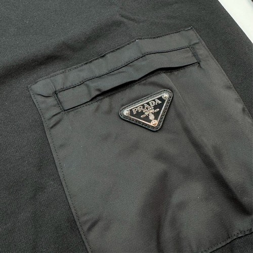 Sudadera negra de tela técnica PRADA para hombre talla XL - Imagen 4 de 9