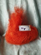 Sisal Bastelbedarf 50 g FLACHSHAAR ORANGE Sisal Feenhaar Floristik  Gestalten