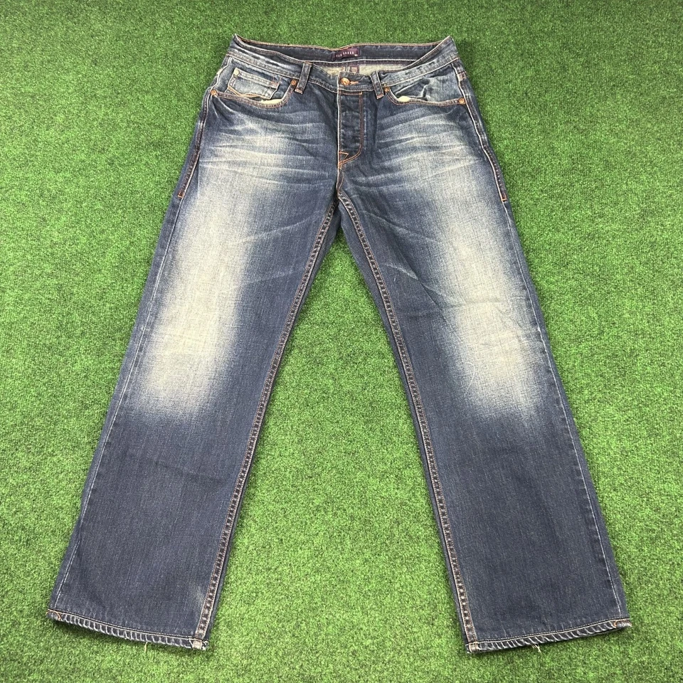 Pantalones de mezclilla Ted Baker London 32R para hombre pierna recta azul 32x30 Foto 2 de 4