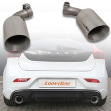 FOX Endrohrsatz rechts links je 1x114mm zum Aufstecken an ESD Volvo V40 ab 12