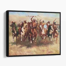 Victory Dance Frederic Remington Native American Western Canvas Wall Art Print