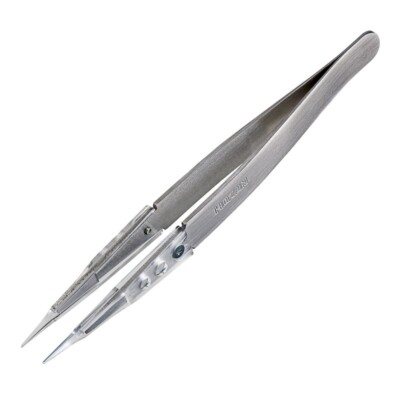 HOZAN Tweezers Transparent Tip series Tapered type P-644-A Tip 0.6mm