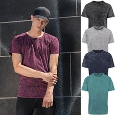 Herren Batik T-Shirt Modisch Übergröße Verwaschen XS S M L XL XXL 3XL 4XL 5XL