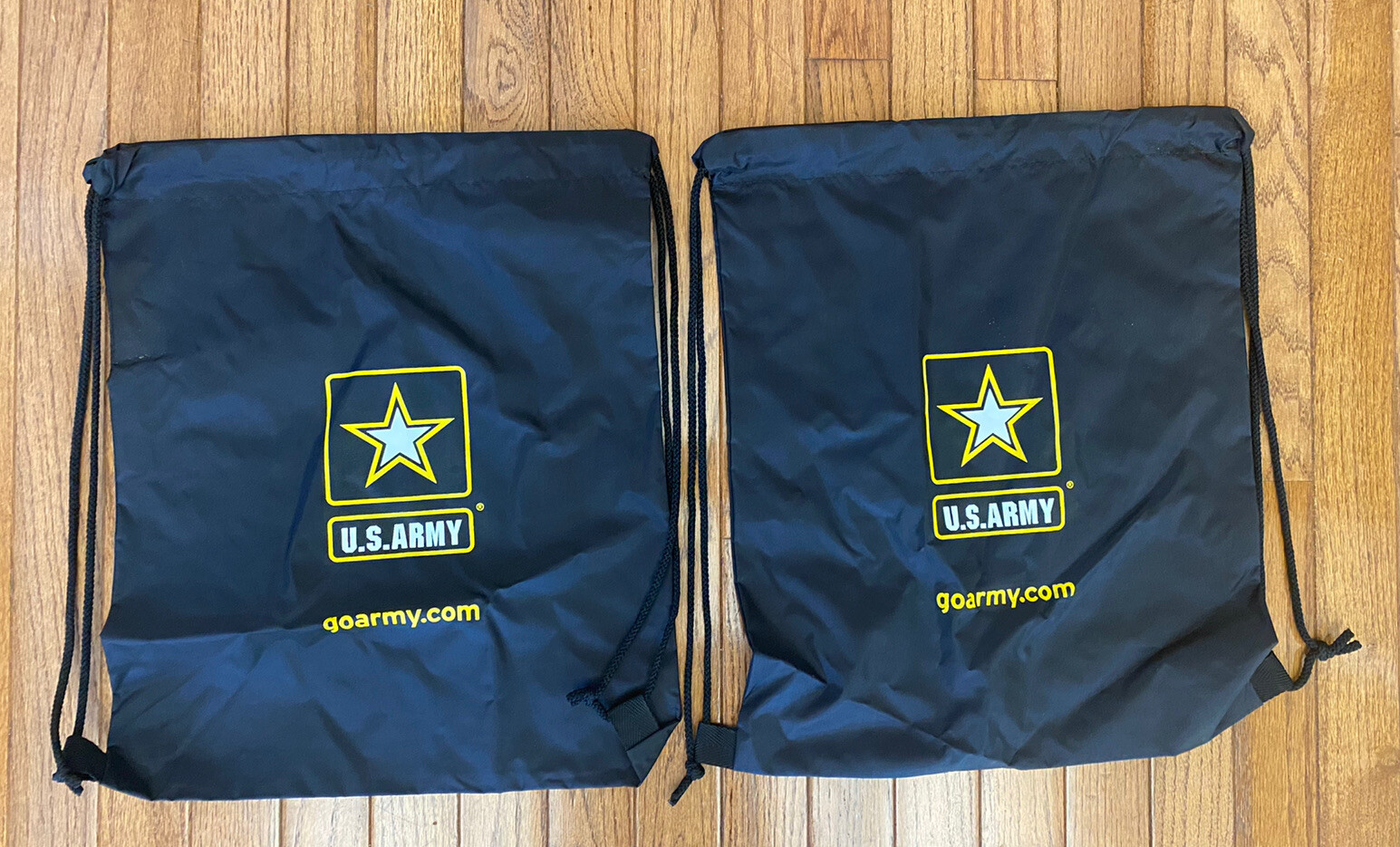 New U.S. Army Lot Of 2 Black Bag Army Draw String Bag Back Pack | eBay