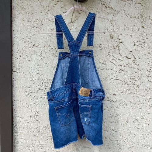 Levi’s Kids Overall Short-tall Dark Wash Denim Size 14 regular girls - Picture 2 of 7