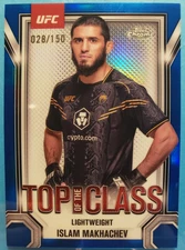 2025 TOPPS CHROME UFC #TTC-19 ISLAM MAKHACHEV - TOP OF THE CLASS BLUE 28/150