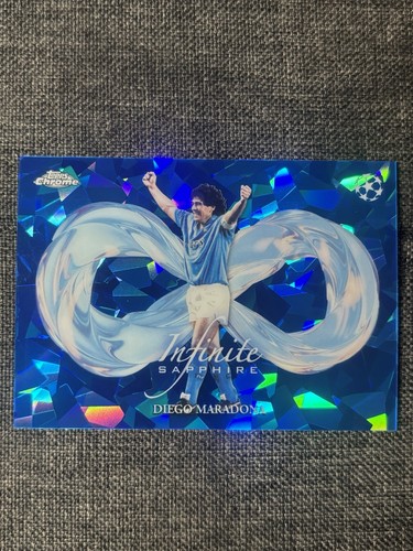 2025-26 Topps Chrome UCC Sapphire Diego Maradona Infinite Sapphire SSP Case Hit