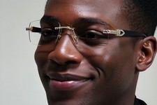 Retro Vintage Style Rimless Clear Lens Sunglasses for Women  Men Luxury Glasses