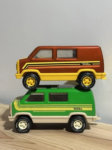 Tonka VANS Green & Bronze 1970s Or 80s Vintage Pressed Steel MADE IN USA