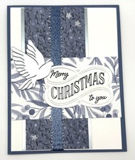 Stampin' Up Silver Dove Christmas Card w/Env UNLIMITED CARDS SHIP FOR 4.95