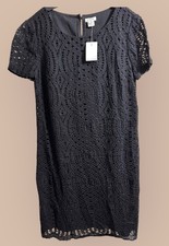 J. CREW Women's Size 00 Little Black Dress Classic Lace Shift Lined New With Tag