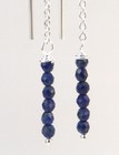 Sterling Silver Lapis Lazuli Threader Earrings With Hooks Handmade — photo 2