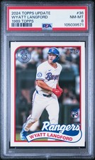 2024 TOPPS UPDATE 1989 TOPPS BASEBALL #36 WYATT LANGFORD PSA 8