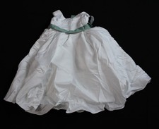 Azazie Girls Pipsy A-Line Bow Matte Satin Dress AP2 Ivory/Matcha Size: 3 NWT