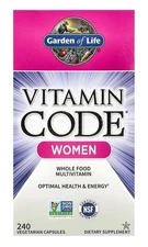 Garden of Life Vitamin Code Women Multivitamins - 240 Capsules - Exp 7/26