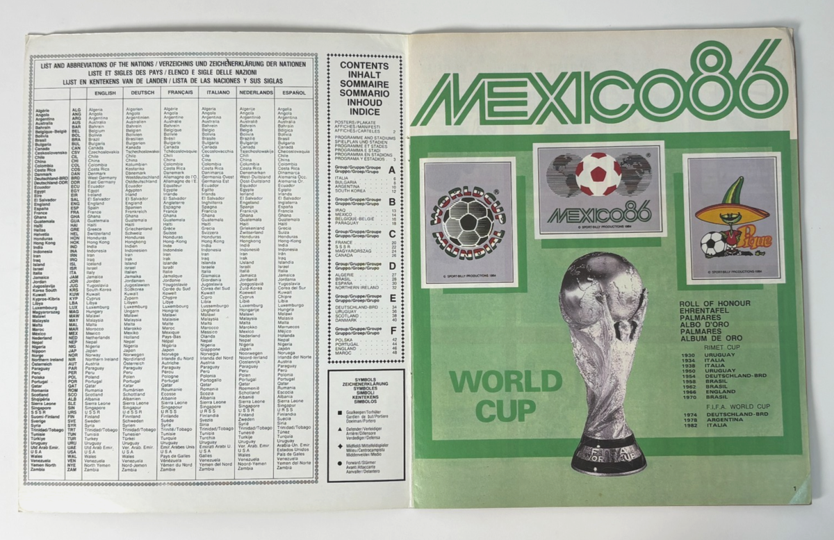 ALBUM FIFA World Cup MEXICO 1986 PANINI MAGAZINE Complete Reprint