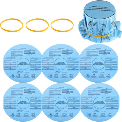 6 Pcs VF2002 90107 Wet/Dry Vac Filters with 3 Bands for 5+ Gal Shop Vacuums