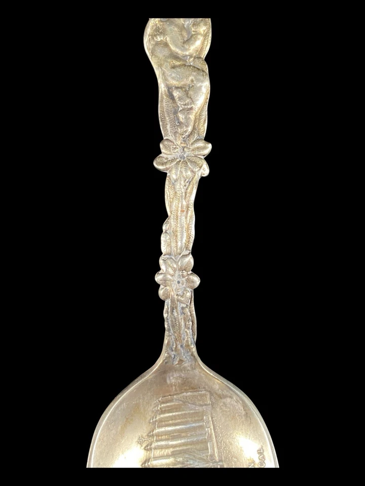 Cuchara de recuerdo R. Wallace Sons RWS Sterling San Gabriel Mission California 1771 Foto 3 de 4