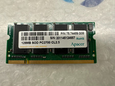 Apacer 75.74489.G08 128MB SOD PC2700 CL2.5 Memory RAM