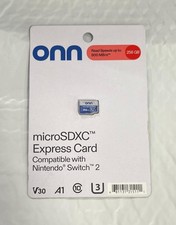 Onn 256GB MicroSDXC EXPRESS CARD COMPATIBLE W/ NINTENDO SWITCH 2- BRAND NEW.