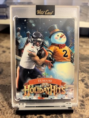 2025 Wild Card Holiday Hits Jersey Edition DJ Moore 2/4 Number Match Snow Man #2