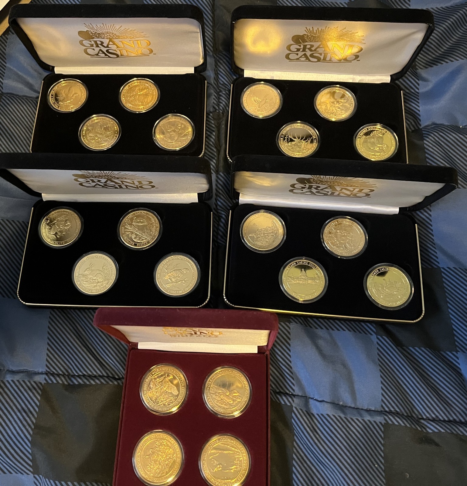 Grand Casino Collector Coins - Lot Of 5 Sets (Wildlife sets 1-4 and MN Landmark)