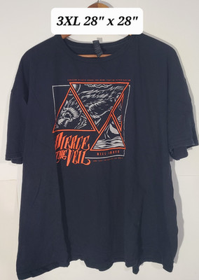 Pierce The Veil Hell Above Wolf Black Boxy 3XL Men's T-Shirt