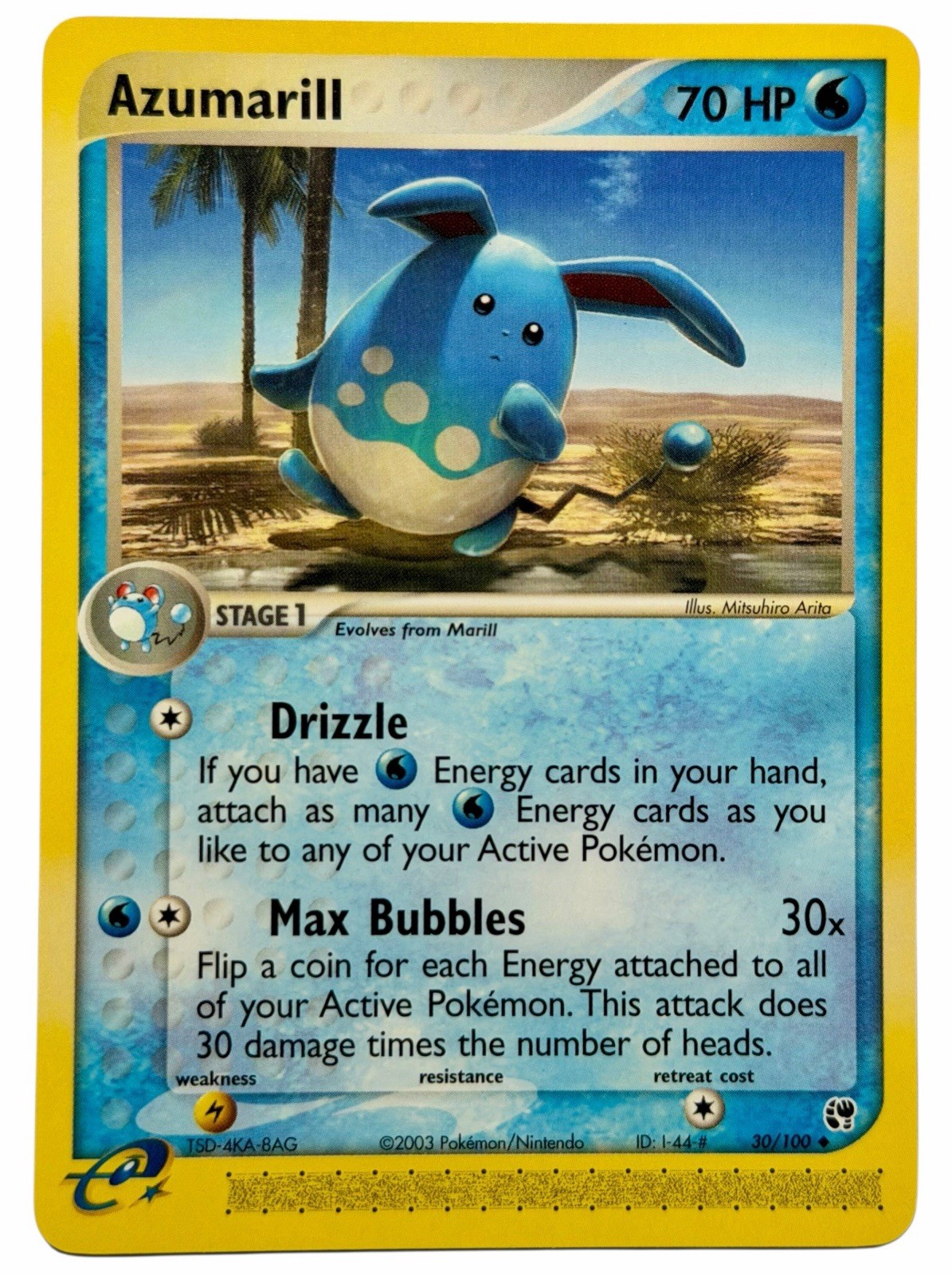 Azumarill - 30/100 EX Sandstorm 2003 - E Reader - Pokémon TCG - NM
