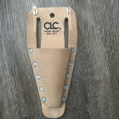 Lightweight Beige Leather Tool Pouch with Belt Loop - Perfect for Professionals