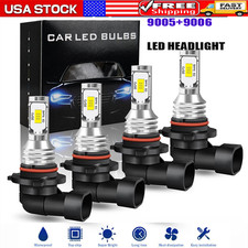 9006 9005 Led Headlight Kit Combo Bulbs 10000k High Low Beam Super Bright White 9006 9005 Led Headlight Kit Combo Bulbs 10000k High Low Beam Super Bright White