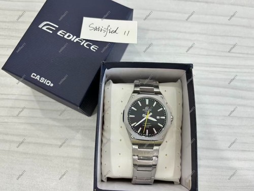 Casio Edifice Men's Black Dial Stainless Steel Sports Watch EFR-S108D-1AVUEF