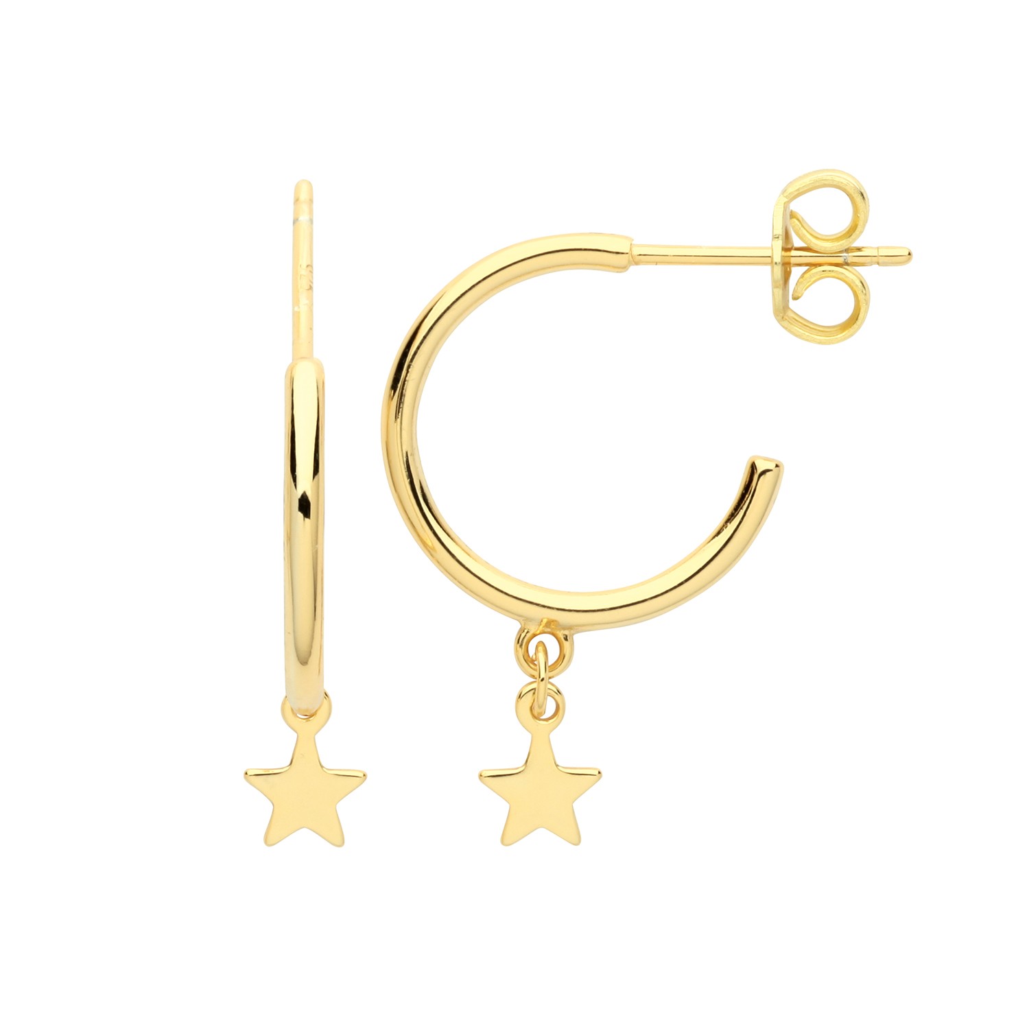 Boucles d'oreilles pendantes femme en argent fin 925 - 24x5mm