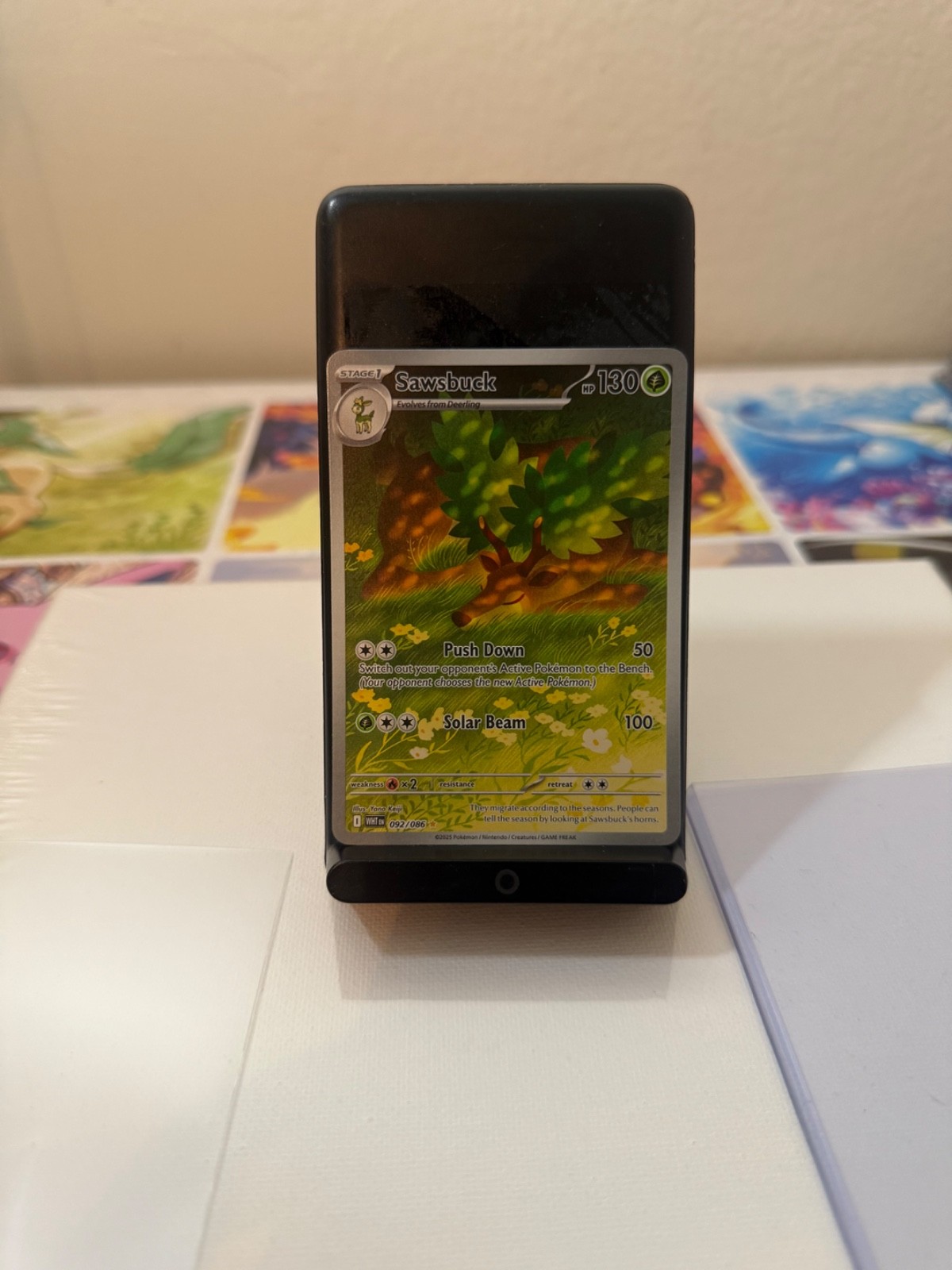 NM SHIPS NOW Sawsbuck 092/086 Sv: White Flare Holo